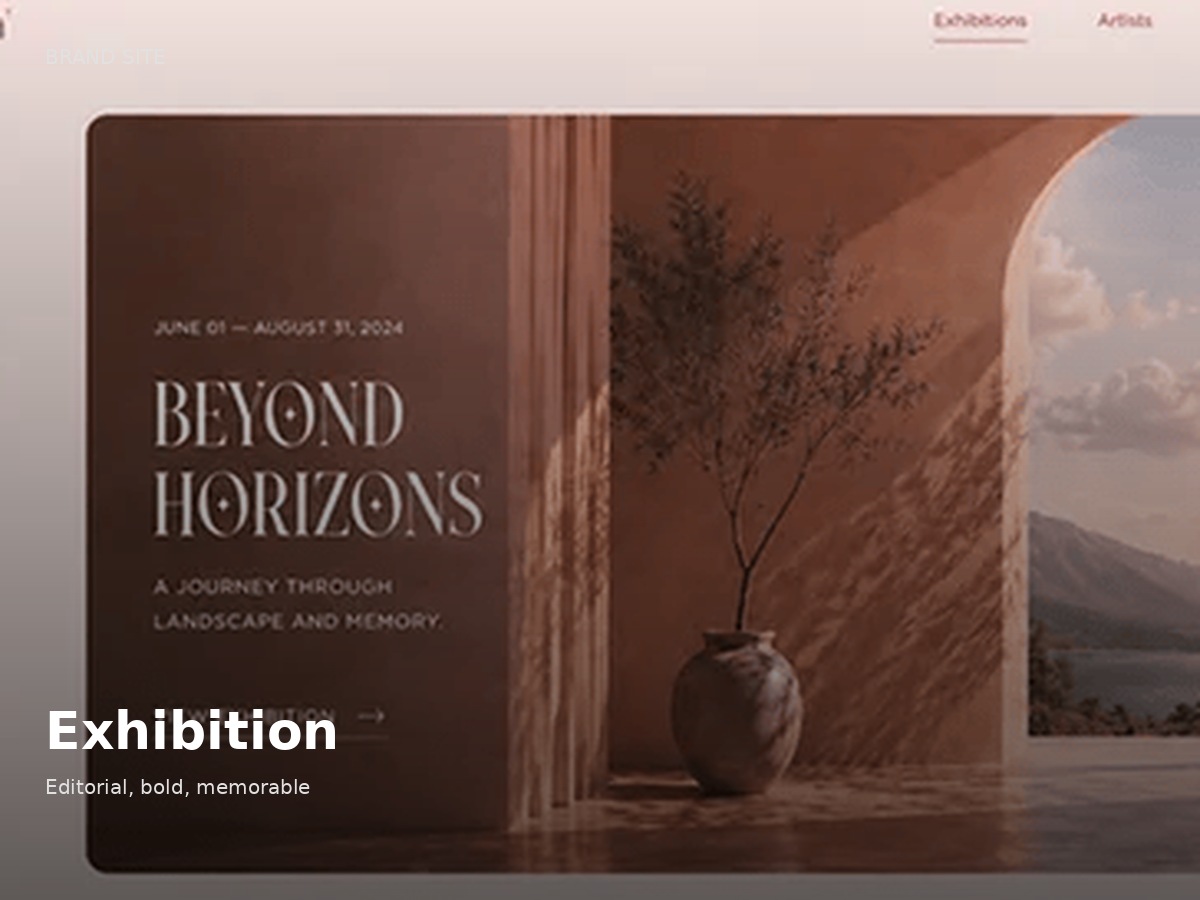 Exhibition brand site template