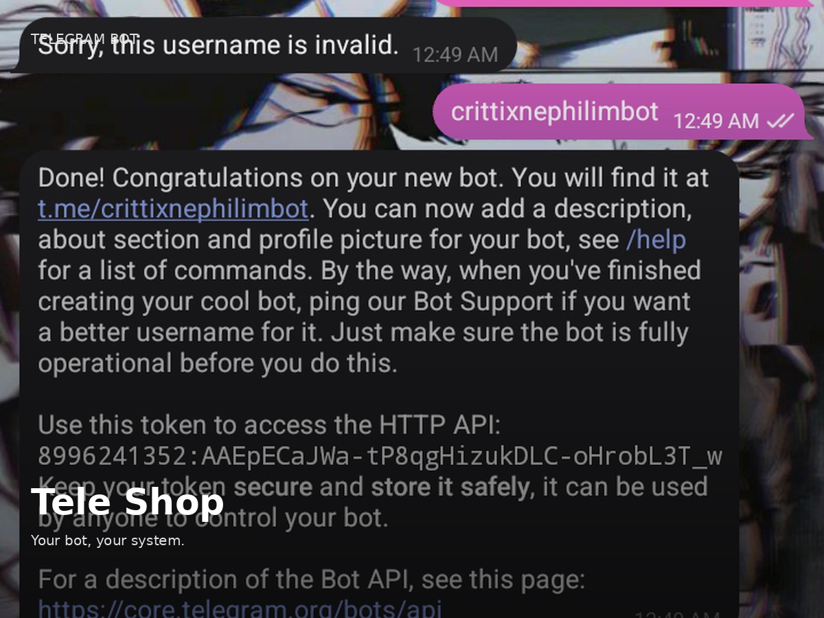 Tele Shop Telegram bot template