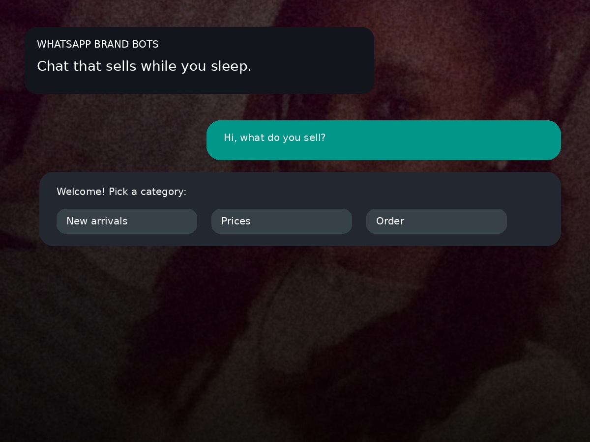 WhatsApp brand bots, chat that sells while you sleep